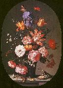 Balthasar van der Ast, Flowers in a Glass Vase